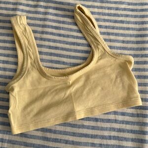 ARQ wide strap bra, Light Yellow, sz L